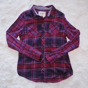 Arizona Jean Co. Purple and Red Plaid Flannel